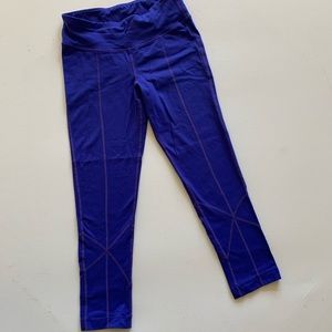 PrAna blue/purple crop leggings size XS